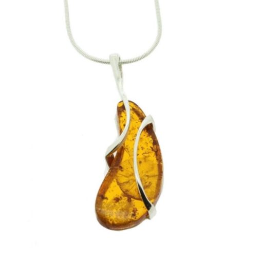 AAP344C - Holly pendant in cognac amber - Masterpieces.nl