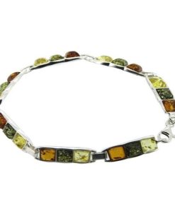 AB2516 - Multi colour amber bracelet - Masterpieces.nl