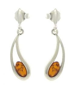 OGE709C - Pierro earrings in cognac amber - Masterpieces.nl