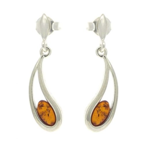 OGE709C - Pierro earrings in cognac amber - Masterpieces.nl