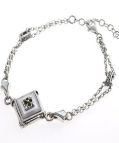 JTBC1017WH - Zilveren armband met wit omhulsel - Masterpieces.nl