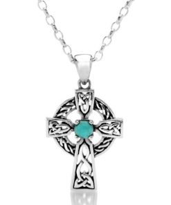 4157TQ - Celtic Cross TURQ (Turquoise) - Masterpieces.nl