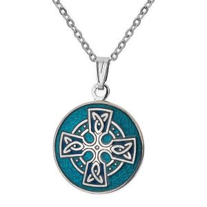 7516T - Celtic Cross (head), turquoise - Masterpieces.nl