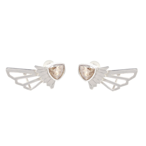 ABGWE3R - Ear wings with Rose Quartz - Anne Byers - Masterpieces.nl