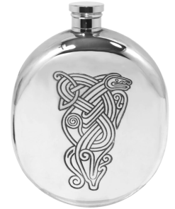 EPCCEL180 - English Pewter - 60oz Ovale Sporran Keltische flask