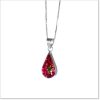 HP07 - Silver small teardrop Pendant with Heather - Masterpieces.nl