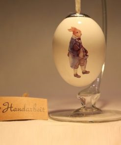 EX213141A - Dolomite keramiek eieren met een afbeelding van een haas - Masterpieces.nl