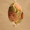 PR5979W - White egg decorated with classic flowers
