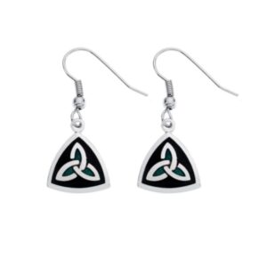 3074BL - Celtic Triangle and Trinity Knot Black - Sea Gems - Masterpieces.nl