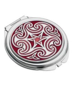8021R - Celtic mirror, Magic star, red - Sea Gems - Masterpieces.nl