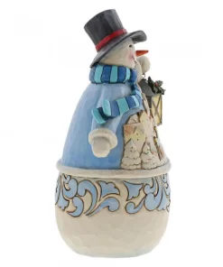 6004141 - Calm and Bright (Snowman with Village Scene Figurine) - Masterpieces.nl