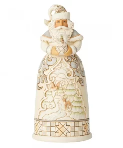 6004170 - Christmas In The Countryside (White Woodland Santa Holding Dome) - Masterpieces.nl