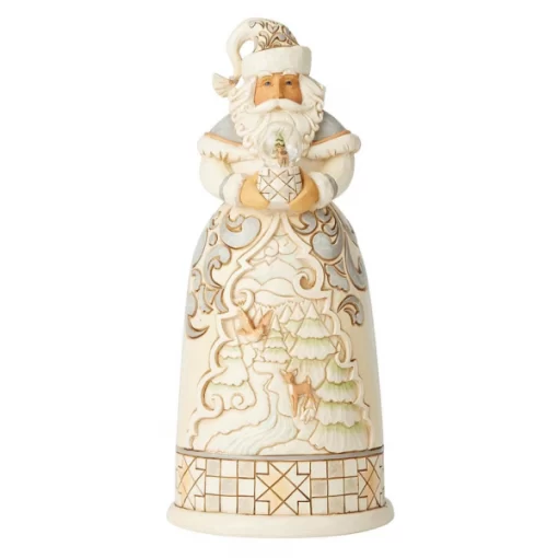 6004170 - Christmas In The Countryside (White Woodland Santa Holding Dome) - Masterpieces.nl