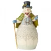 6004183 - Dapper December (Victorian Snowman with Cape and Cane Figurine) - Masterpieces.nl