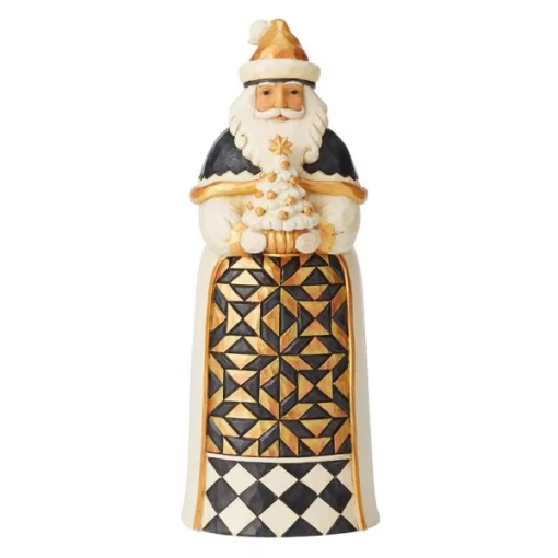 6004198 - Give From The Heart (Black and Gold Santa Figurine) - Masterpieces.nl