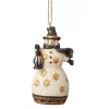 6004204 - Black and Gold Snowman (Hanging Ornament) - Masterpieces.nl