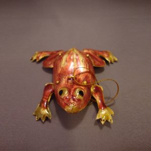 D0953FO - Cloisonne frog oranje - Masterpieces.nl