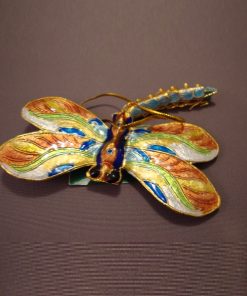 D0955DO - Cloisonne dragonfly orange - Masterpieces.nl