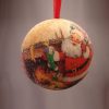 D1081S - Decoupage ball Santa disc sok - Masterpieces.nl