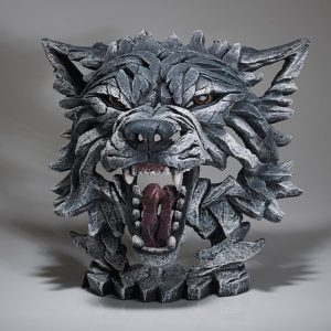 EDB04R - Wolf Bust (Grey) - Masterpieces.nl