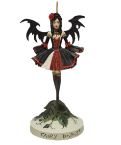 2425 - Gothic Princesse, elfje in rood/zwarte jurk - Masterpieces.nl