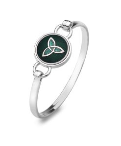 7419G - Bangle, Celtic Trinity Knot, green - Masterpieces.nl