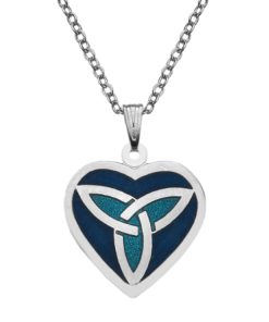 7858BB - Celtic heart and trinity, blue/blue - Masterpieces.nl