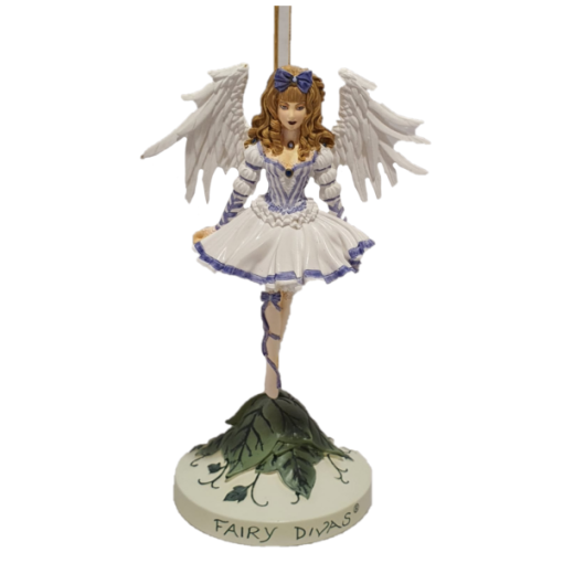 2426 - Angelic Princesse, elfje in wit/paarse jurk - Masterpieces.nl