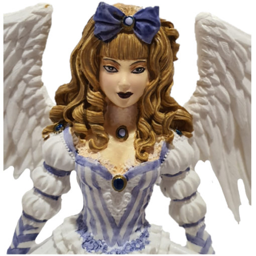 2426 - Angelic Princesse, elfje in wit/paarse jurk - Masterpieces.nl