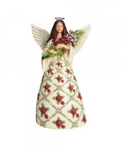 6007124 - Flourish like a Flower of the Field (Red Roses Angel Figurine) - Masterpieces.nl