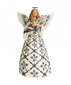 6007125 - Behold the Beauty of Each Blessing (Blue Angel with Roses Figurine) - Masterpieces.nl