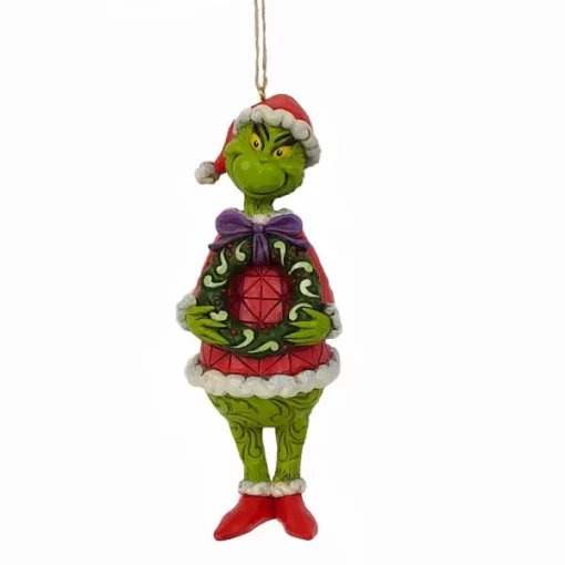 6009205 - Grinch with Wreath Hanging Ornament - Masterpieces.nl