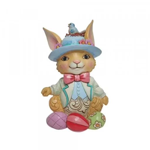 6010274 - Surrounded by Easter Joy (Bunny Wearing Bonnet Figurine) - Masterpieces.nl