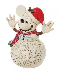 6008976 - Snowy Smiles (Mickey Mouse Snowman Figurine) - Masterpieces.nl