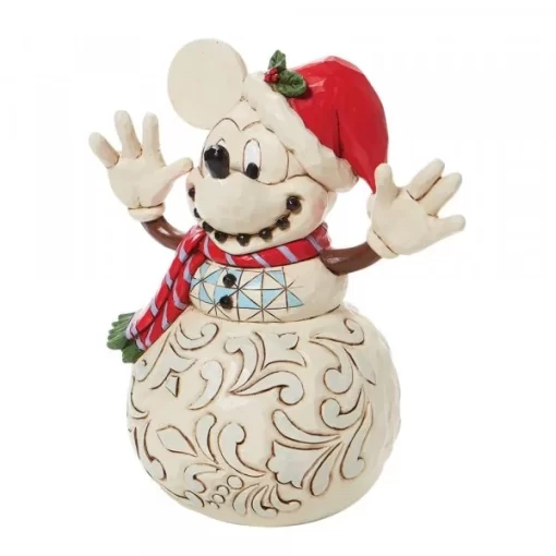 6008976 - Snowy Smiles (Mickey Mouse Snowman Figurine) - Masterpieces.nl