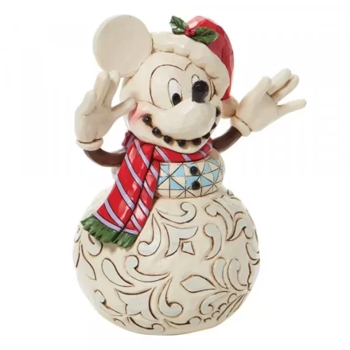 6008976 - Snowy Smiles (Mickey Mouse Snowman Figurine) - Masterpieces.nl