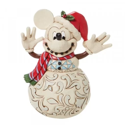 6008976 - Snowy Smiles (Mickey Mouse Snowman Figurine) - Masterpieces.nl