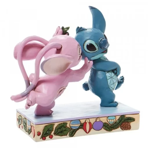 6008980 - Mistletoe Kiss (Stitch and Angel with Mistletoe Figurine) - Masterpieces.nl