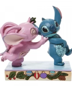 6008980 - Mistletoe Kiss (Stitch and Angel with Mistletoe Figurine) - Masterpieces.nl