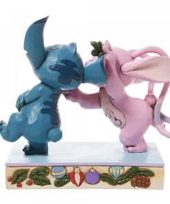 6008980 - Mistletoe Kiss (Stitch and Angel with Mistletoe Figurine) - Masterpieces.nl