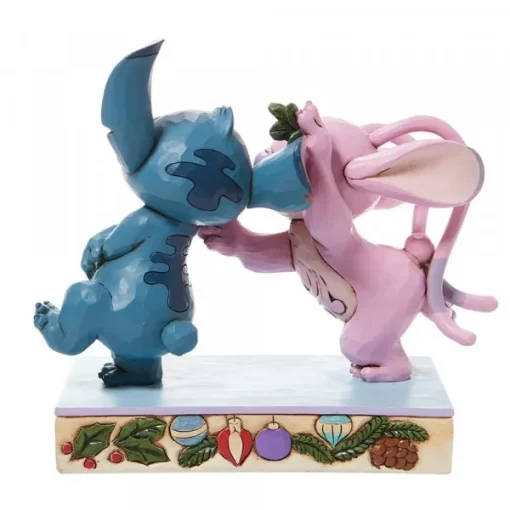 6008980 - Mistletoe Kiss (Stitch and Angel with Mistletoe Figurine) - Masterpieces.nl