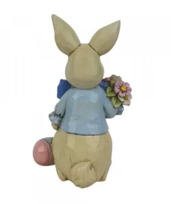 6010277 - Bunny with Bow and Flowers Mini Figurine - Masterpieces.nl