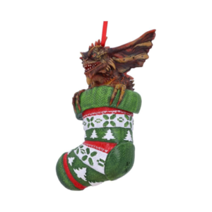 B5591T1 - Gremlins Mohawk in Stocking Hanging Ornament - Masterpieces.nl