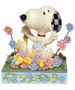 6007965 - Snoopy in Bed of Flowers Figurine - Masterpieces.nl