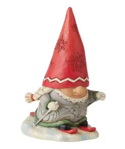 6010844 - Gnome Skier with Braids Figurine - Masterpieces.nl