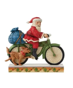 6010818 - Santa Riding Bike Figurine - Masterpieces.nl