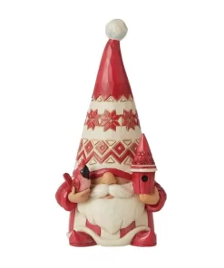 6010836 - Gnome with Birdhouse Figurine - Masterpieces.nl