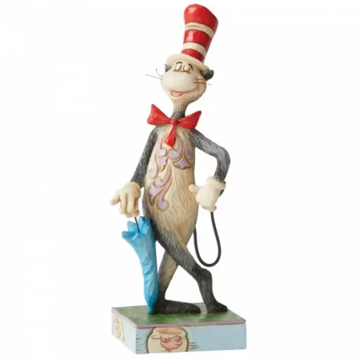 6006239 - The Cat in the Hat with Umbrella Figurine - Masterpieces.nl