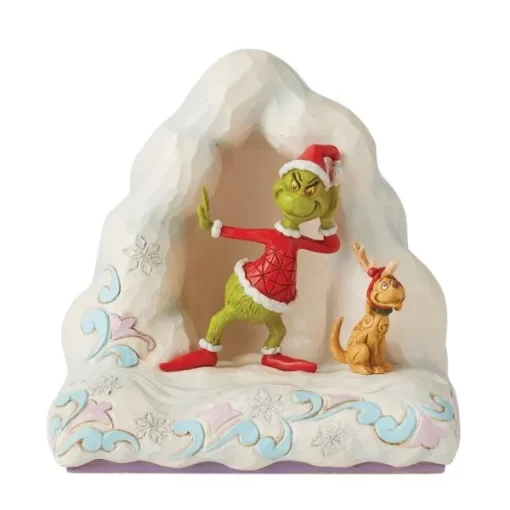 6010780 - Grinch Standing by Mounds of Snow Illuminated Figurine - Masterpieces.nl