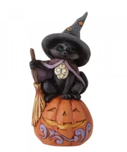 6009515 - Black Cat on Pumpkin (Mini Figurine) - Masterpieces.nl